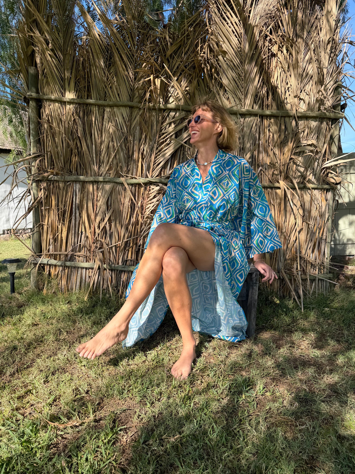 Peacock Cotton Kimono