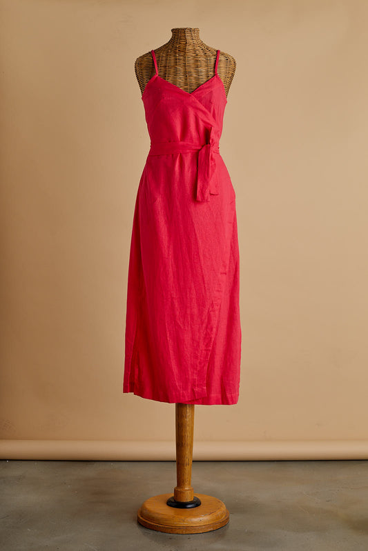 Cerise Wrap Dress