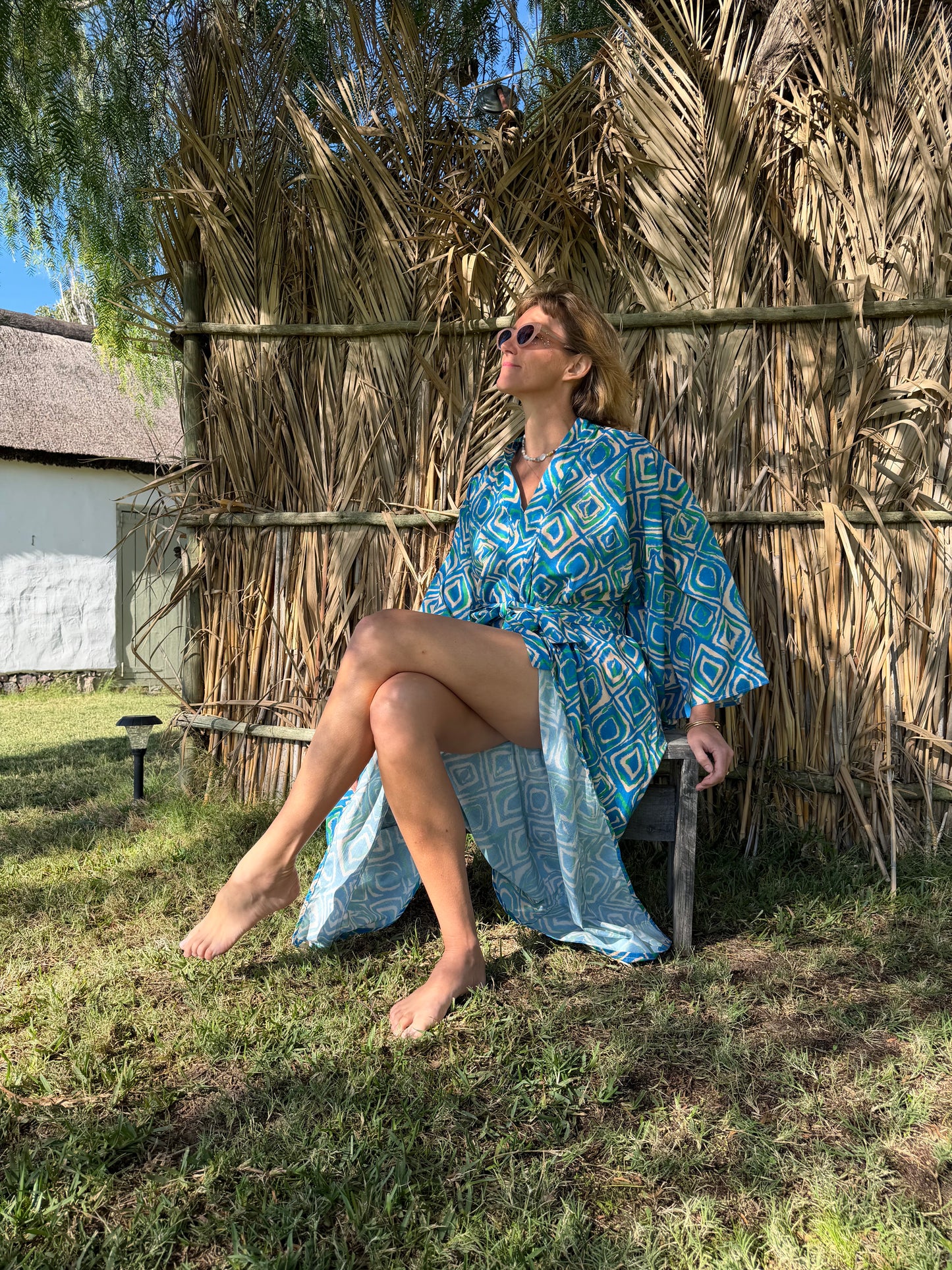 Peacock Cotton Kimono