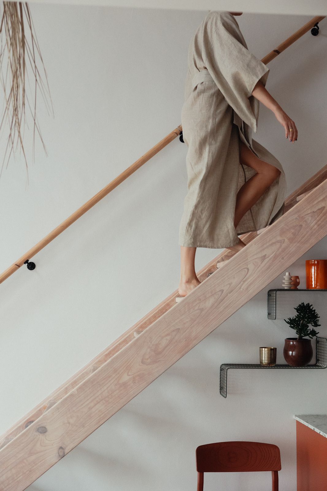 Stone Pure Linen Kimono