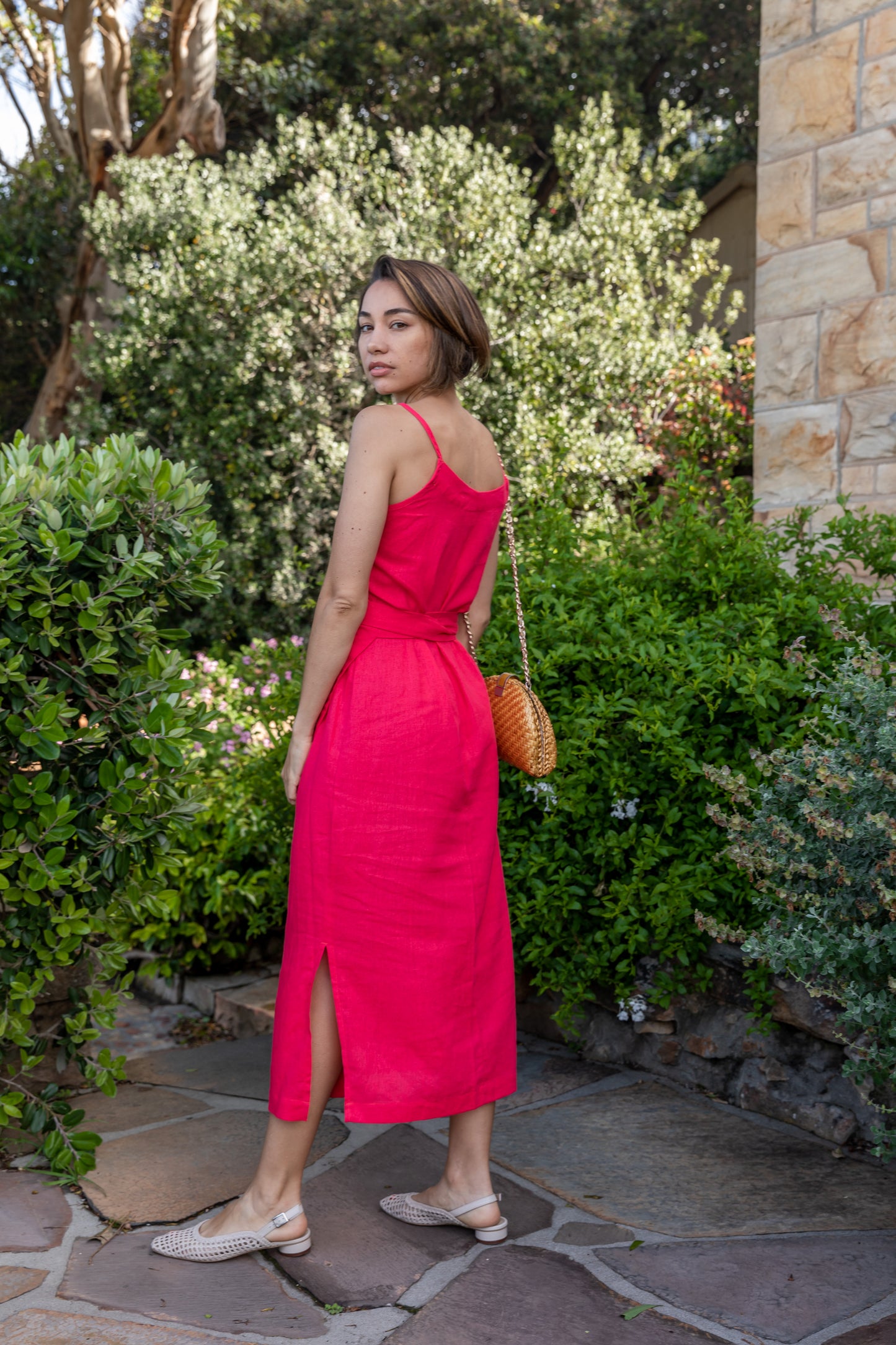 Cerise Wrap Dress