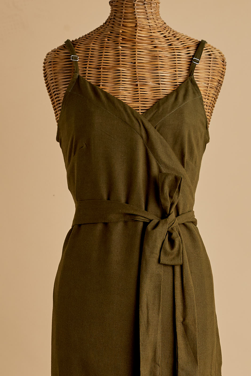 Olive Wrap Dress